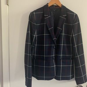 Tommy Hilfiger Navy Plaid Blazer